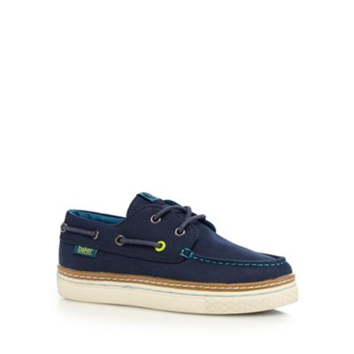 Baker by Ted Baker Boys' navy boat shoes